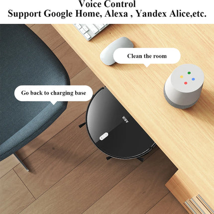 Robot Aspirapolvere ABIR G20S, Navigazione mappa AI, Partizione super intelligente, con memoria, app WiFi, forte aspirazione 6000Pa, lavaggio intelligente a umido, disinfezione, funziona con Alexa e Google Assistant