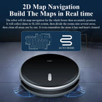 ABIR G20S Saugroboter, KI-Kartennavigation, super intelligente Partition, mit Speicher, WiFi-App, 6000Pa starke Saugkraft, intelligentes Wischen, Desinfektion, funktioniert mit Alexa und Google Assistant