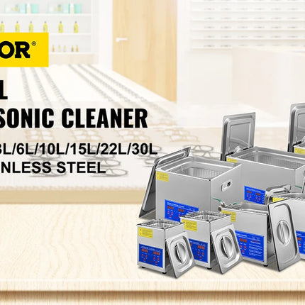 SucceBuy Pulitore ad ultrasuoni 1.3L 2L 3L 6L 10L 15L 22L 30L, Lavastoviglie Portatile a Ultrasuoni, Elettrodomestici per la Pulizia della Casa