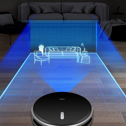 Robot Aspirapolvere ABIR G20S, Navigazione mappa AI, Partizione super intelligente, con memoria, app WiFi, forte aspirazione 6000Pa, lavaggio intelligente a umido, disinfezione, funziona con Alexa e Google Assistant