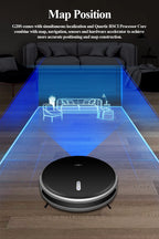 ABIR G20S Saugroboter, KI-Kartennavigation, super intelligente Partition, mit Speicher, WiFi-App, 6000Pa starke Saugkraft, intelligentes Wischen, Desinfektion, funktioniert mit Alexa und Google Assistant