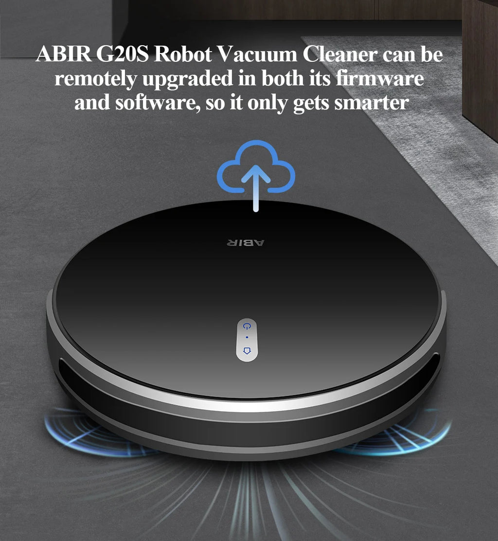 ABIR G20S Saugroboter, KI-Kartennavigation, super intelligente Partition, mit Speicher, WiFi-App, 6000Pa starke Saugkraft, intelligentes Wischen, Desinfektion, funktioniert mit Alexa und Google Assistant