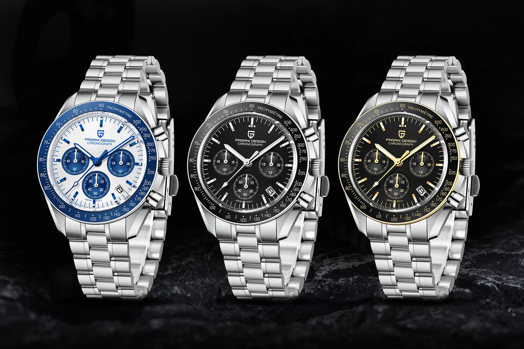 PAGANI DESIGN Orologio da Uomo al Quarzo Cronografo Modello PD-1701 Vetro Zaffiro Impermeabile 100M