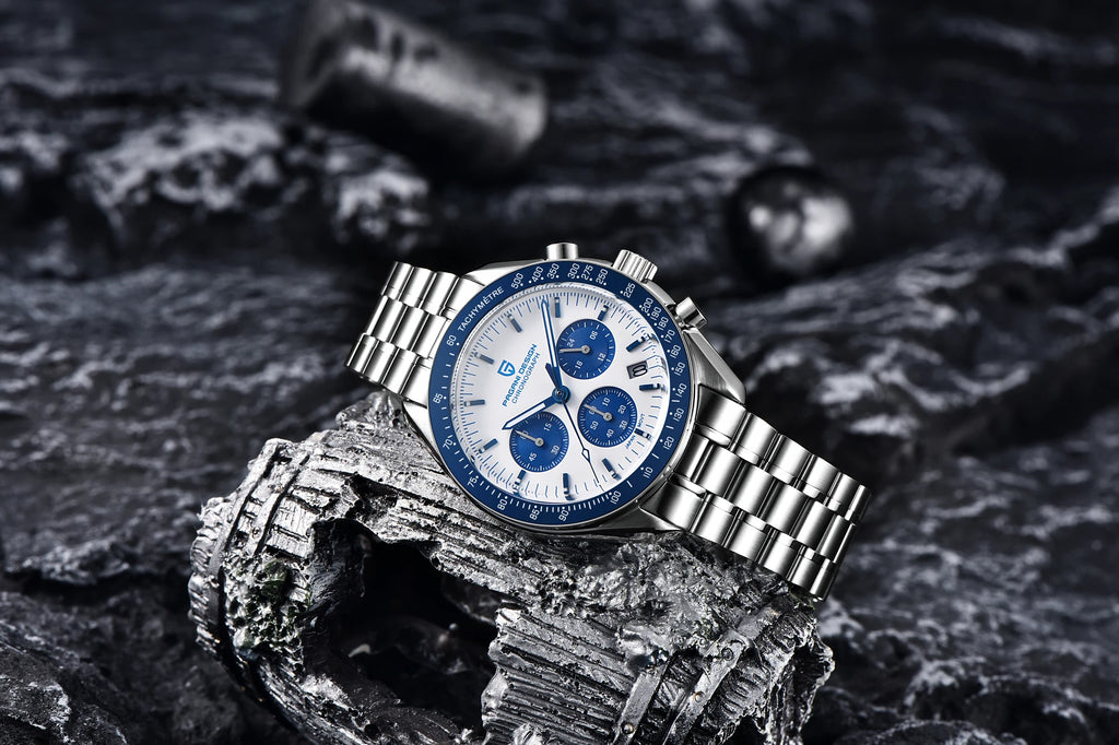 PAGANI DESIGN Orologio da Polso Uomo Quarzo Cronografo Luna Vetro Zaffiro Modello PD-1701-EU