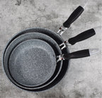 Padella antiaderente Padella Wok in pietra resistente Padella per bistecca domestica Pancake fornello a induzione fritto fornello a gas Set di pentole per la cucina