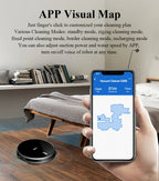 ABIR G20S Saugroboter, KI-Kartennavigation, super intelligente Partition, mit Speicher, WiFi-App, 6000Pa starke Saugkraft, intelligentes Wischen, Desinfektion, funktioniert mit Alexa und Google Assistant