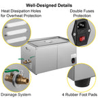 SucceBuy 1.3L 2L 3L 6L 10L 15L 22L 30L Ultraschallreiniger Tragbare Spülmaschine Waschmaschine Ultraschallreinigungsgeräte für den Haushalt