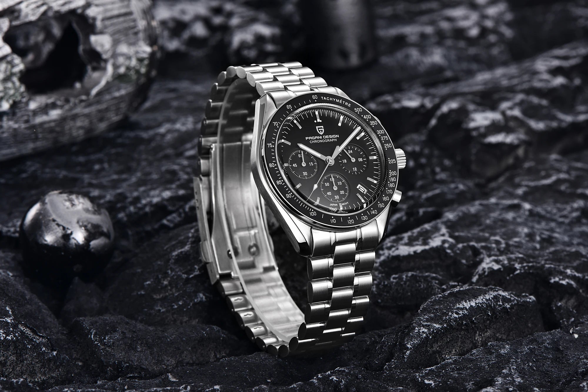 PAGANI DESIGN Orologio da Polso al Quarzo PD-1701-EU Cronografo VK63 Cassa Acciaio Inox Vetro Zaffiro 42mm
