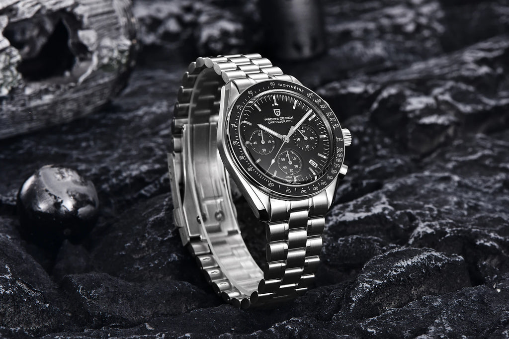 PAGANI DESIGN Orologio da Polso Uomo Quarzo Cronografo Luna Vetro Zaffiro Modello PD-1701-EU