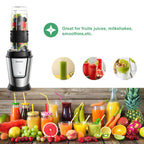 BioloMix 700W 3-in-1 Multifunktionaler tragbarer Küchenroboter Entsafter Mixer Smoothie Mixer Lebensmittelhacker Trockenmühle für die Küche