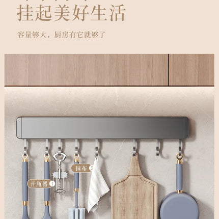 Scaffale da cucina senza foratura Mensole a parete Accessori da cucina con organizer porta cucchiaio e gancio mobile