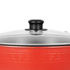 1360 W elektrische Kochplatte mit 5 Temperatureinstellungen, 6 l Fassungsvermögen, Antihaftbeschichtung, multifunktionale elektrische Pfanne für geselliges Beisammensein