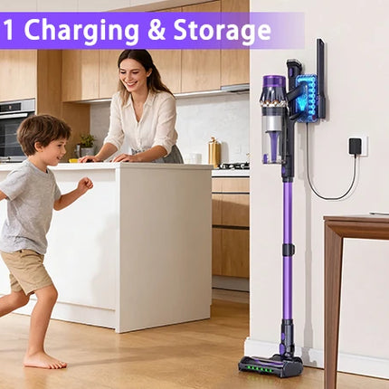 Homore P15C 650W 80KPA Powerful Cordless Handheld Vacuum Cleaner with LED Display, 4 Suction Modes, Self-Standing Function