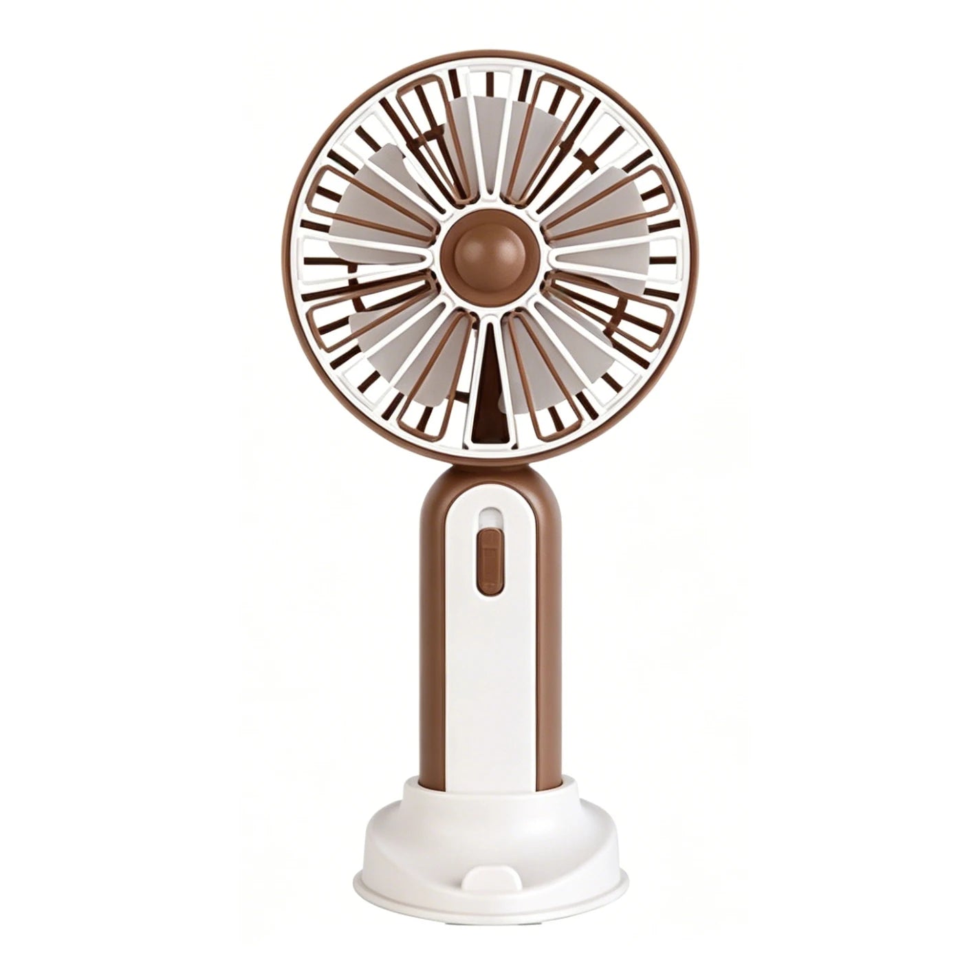 Mini ventilatore portatile con ricarica USB, ventilatore da tavolo, ventilatore portatile con luce ambientale integrata, tre livelli di velocità, per ufficio, viaggi, trucco, campeggio, pendolarismo all'aperto