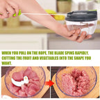 Affettatrice pelapatate manuale, tritatutto per cipolle, pressa per aglio, tritatutto per alimenti portatile, affettatrice Dicer Mixer per verdure da cucina
