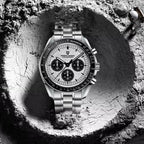 PAGANI DESIGN Herren-Armbanduhr mit Meteoritenzifferblatt, luxuriöse Quarzuhr, Sport-Chronograph, wasserdicht, mit AR-Saphirglas.