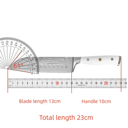 Set of 3 kitchen knives, carving knife, Santoku knife, utility knife, sharp stainless steel kitchen knives for home kitchen