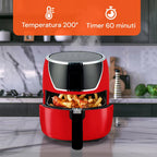 Friggitrice ad Aria 5L 1400W con Timer 60 Minuti e Display LED Touch