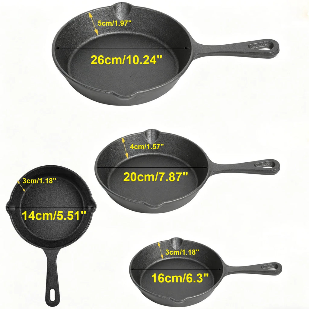 Padella Antiaderente per Cucina, Pentola per Uova e Omelette, per Fornelli a Gas, Induzione, Forno, Campeggio, Grigliate e Accessori BBQ