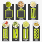 14/16 in 1 Tritatutto per verdure multifunzionale Tritatutto per cipolla Manico Griglia per alimenti Chopper per alimenti Cucina Affettatrice per verdure Dicer Cut