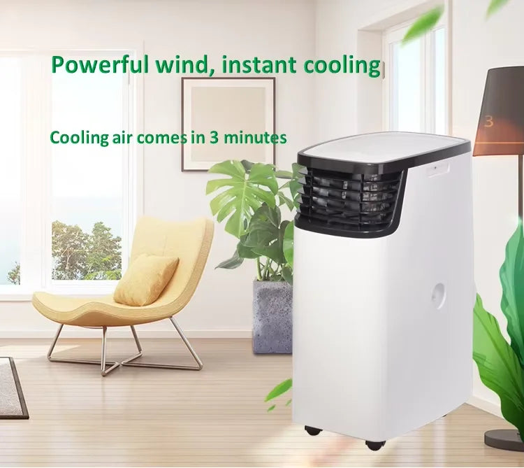 Condizionatore d'aria mobile da 15000 Btu con conversione di frequenza, silenzioso, solo raffreddamento, macchina all-in-one per uso domestico e commerciale