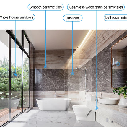 ABIR WD8 Window Cleaning Robot, Dual Water Spray, Laser Sensor, High Suction, Smart Robot for Wet and Dry Cleaning of Windows and Walls