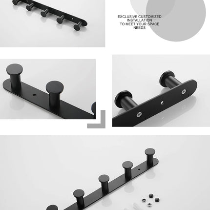 Matt Black Stainless Steel Towel Rack Towel Bar Soap Dish Toilet Paper Holder Towel Hooks Bathroom Accessories