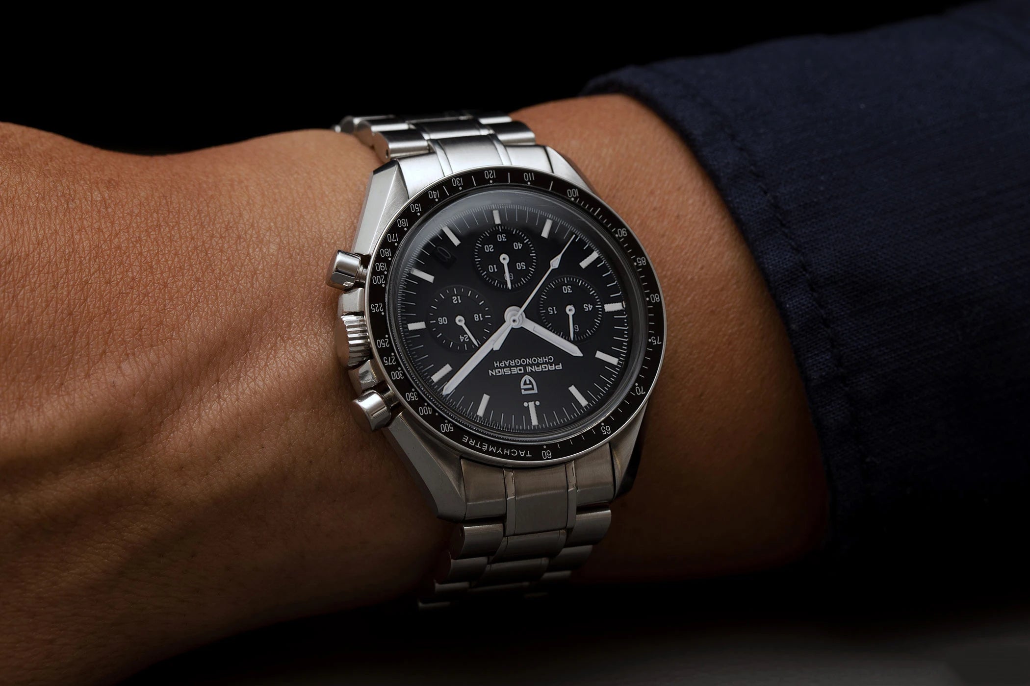 PAGANI DESIGN Orologio da Polso al Quarzo con Vetro Zaffiro, Cronografo Sportivo Impermeabile 10 Bar, Acciaio Inossidabile 316L