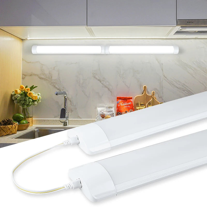 Luci a led Lampada da cucina sotto l'armadio A85-220V 10w 20w Tubo a led super luminoso con linea di interruttori da 1,8 m per lampade da interno per la camera da letto di casa