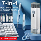 7 in 1 kit spazzola per pulizia tastiera computer penna per pulizia auricolari per auricolare strumenti per la pulizia della tastiera kit estrattore per copritasti detergente