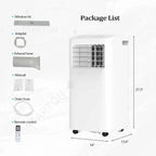 Unità AC con Ventilatore e Deumidificatore per 350 mq Condizionatore d'aria portatile Wi-Fi da 10000 BTU