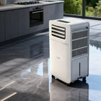 Condizionatore d'Aria Portatile Senza Tubo di Scarico, Compressore Potenziato, Facile Installazione, Ruote Mobili, Mini AC