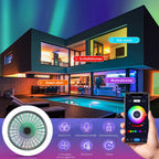 Ventilatore da soffitto Oyajia 50W con luce LED RGB dimmerabile e telecomando