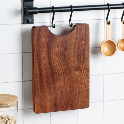 Ebony flat square solid wood cutting board, multifunctional double-sided kitchen cutting board, whole wood cutting board