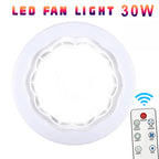 Lampada Ventilatore E27 da Soffitto 30W LED Bianco con Telecomando