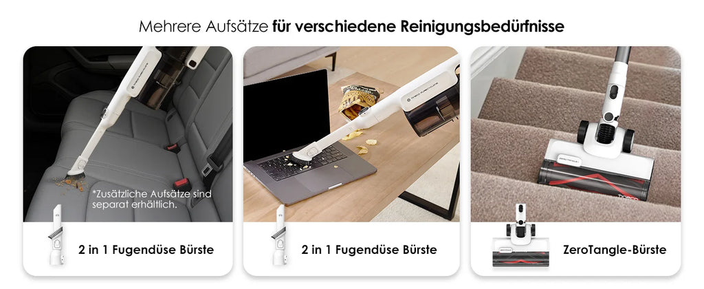 Tineco A30S, Kabelloser Staubsauger, 160 W Saugleistung, 60 Minuten Laufzeit, 1 l Staubbehälter, ZeroTangle-Bürste, PureCyclone-Technologie, LED-Licht