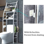 3-stöckiges Metallregal für die Toilette, Organizer für Bad, Küche, Waschküche, Wohnzimmer, bohrfrei.