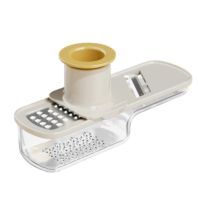 Gemüseschneider Multifunktionales Küchengerät, 3-in-1 Lebensmittelzerkleinerer für Tomaten, Karotten, Käse, Zwiebeln, tragbarer Hobel