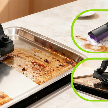 Spazzola Elettrica per Barbecue con 3 Impostazioni di Velocità, 180° Pulitore per Griglie e Affumicatori da Esterno con Testa Regolabile, 90 Minuti di Autonomia