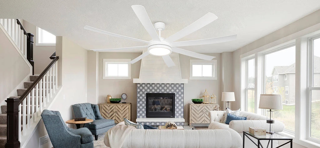 XINGOO Nordic White Ventilatore da soffitto da 72 pollici, telecomando con luce, decorazione per la casa, soggiorno, lampadario da soffitto per camera da letto