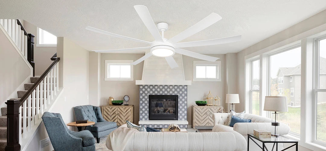 XINGOO Nordic White Ventilatore da soffitto da 72 pollici, telecomando con luce, decorazione per la casa, soggiorno, lampadario da soffitto per camera da letto