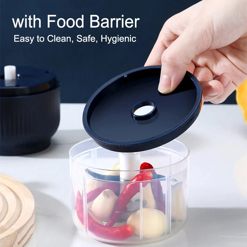 Mini Akku-Zerkleinerer, 250ml, USB-wiederaufladbar, Knoblauch- und Gemüseschneider, Knoblauchpresse