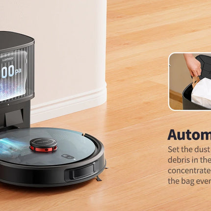 Laresar L20 Robot Vacuum Cleaner with 5000Pa Suction, LDS Navigation, Auto-Empty Station, Smart APP Control for Floors and Carpets