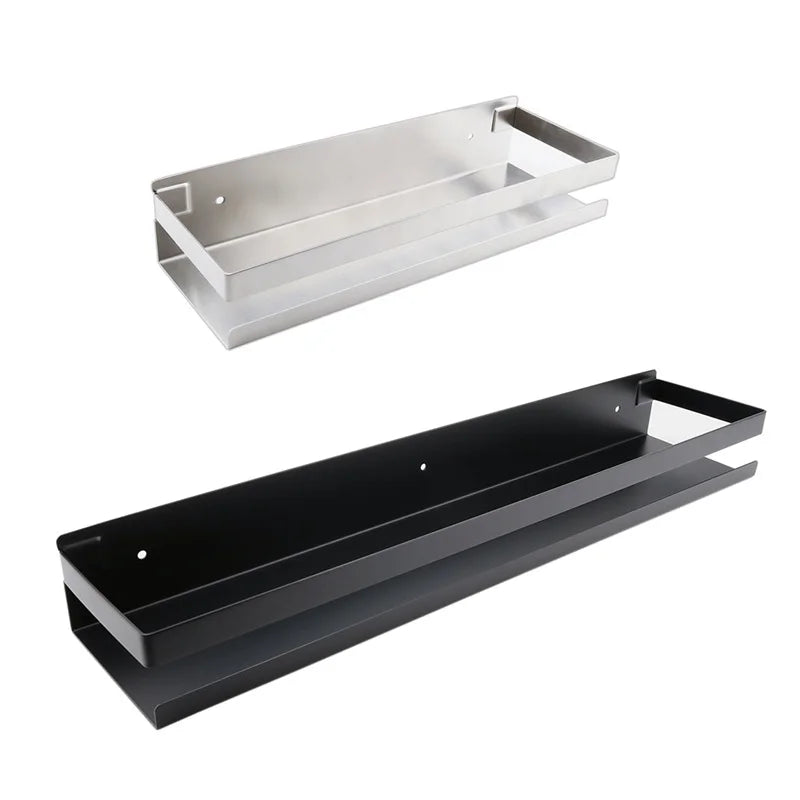 Portaspezie in Acciaio Inox Senza Foratura, Organizzatore da Parete per Cucina e Bagno, Organizzatore per Stoccaggio Domestico