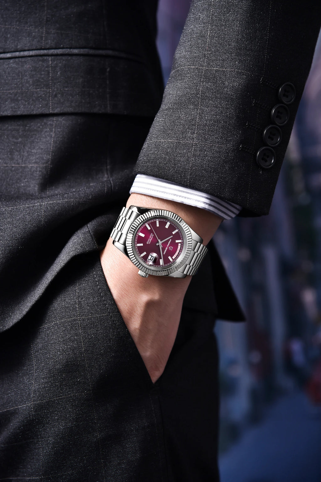 PAGANI DESIGN Nuovo Orologio da Uomo 40mm con Calendario Settimanale, Acciaio Inossidabile, Impermeabile 100M, Vetro Zaffiro AR, Movimento Giapponese di Lusso