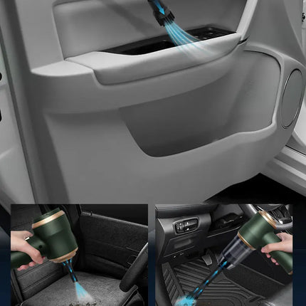 High Power Car Vacuum Cleaner, Strong Suction and Blower 2-in-1, Portable for Auto/Home Cleaning, Dust Removal from Seat/Mat/Trunk