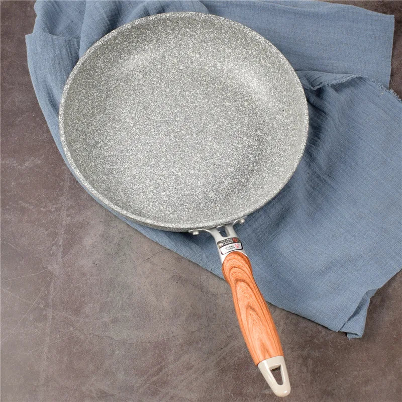 Langlebiger Stein-Wok, antihaftbeschichtete Keramikpfanne, Induktionsfritteuse, Gasherd-Pfanne, Kochgeschirr-Werkzeug für das Küchenset