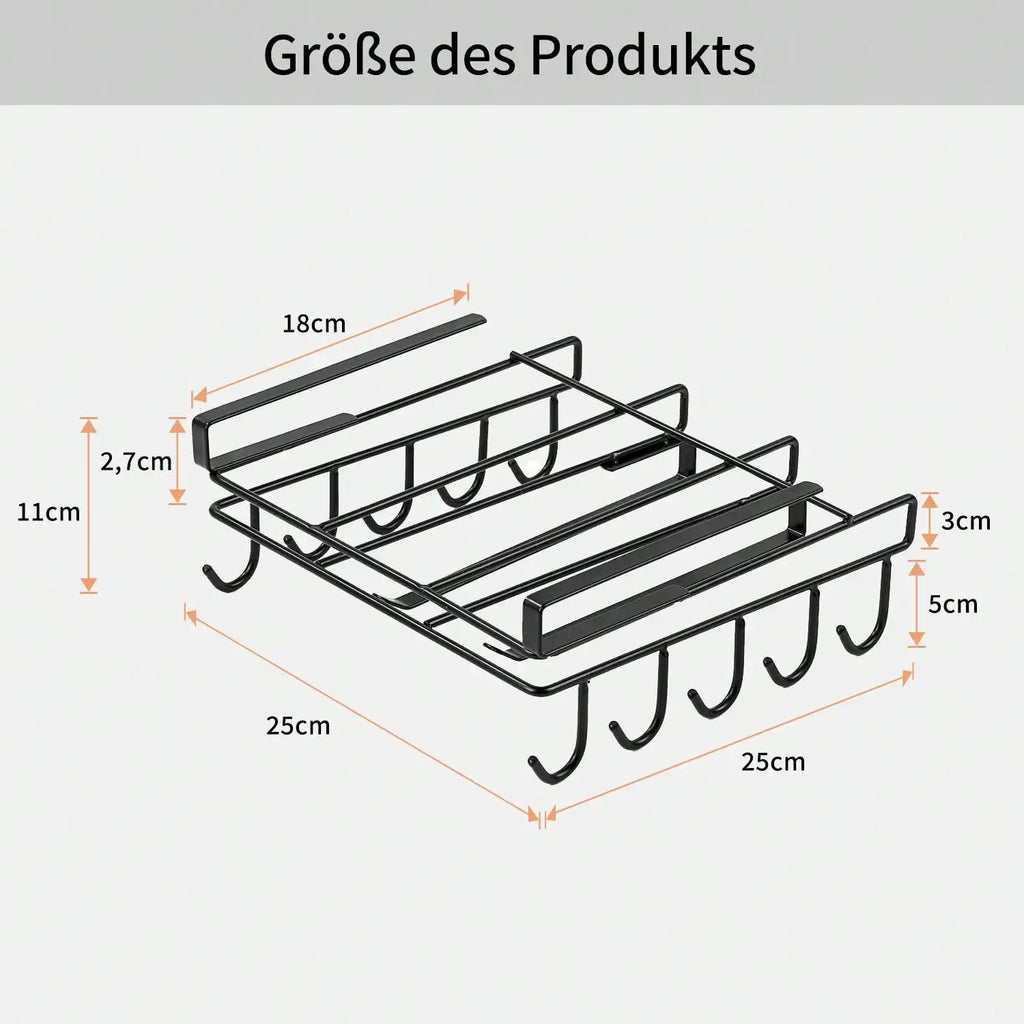 Scaffale sospeso per armadio sottopiano in acciaio inossidabile per cucina, ripiano sottopiano, organizer da cucina