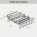 Scaffale sospeso per armadio sottopiano in acciaio inossidabile per cucina, ripiano sottopiano, organizer da cucina