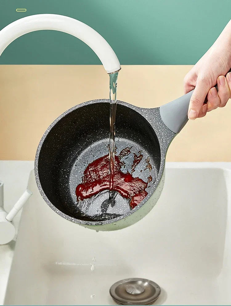 COOKER KING Pentola per il latte Padella antiaderente Micro pressione Rivestimento in pietra medica Pentola per alimenti per bambini Latte caldo Tagliatelle istantanee Pan Mini Pentola